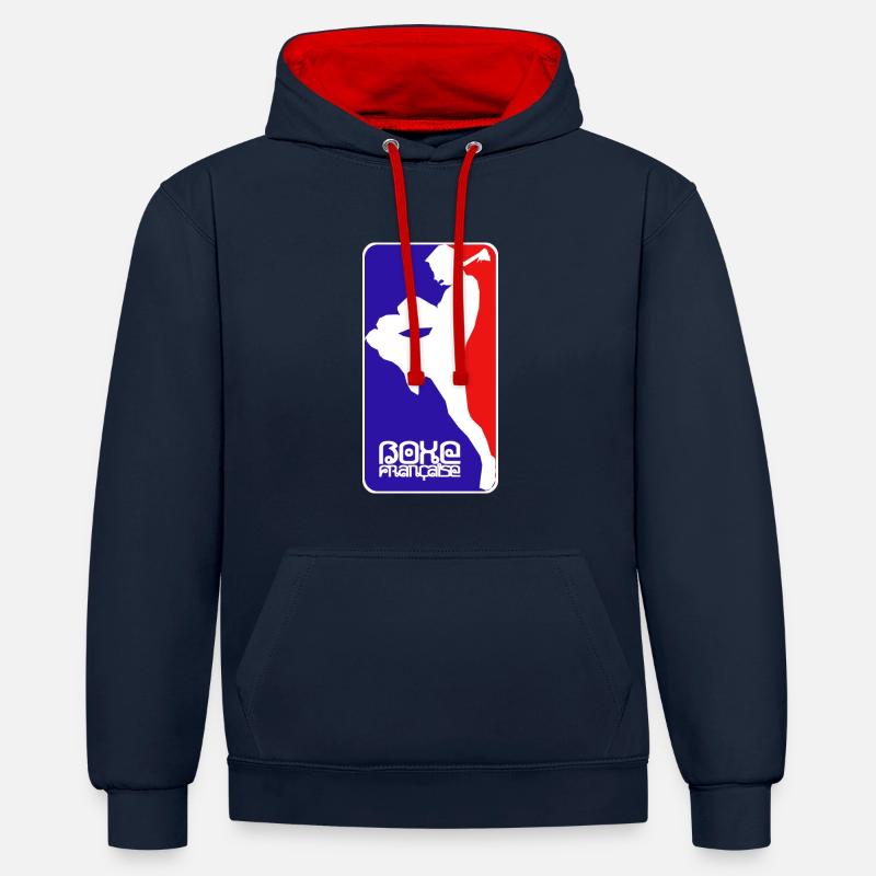 boxe française - Sweat à capuche contrasté - undefined