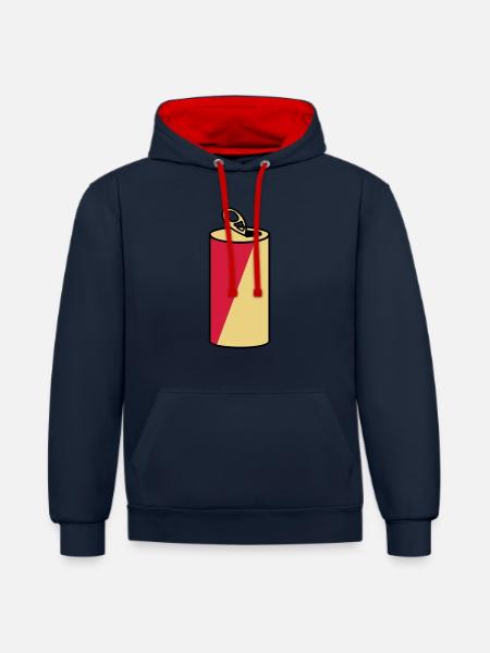 Getränkedose / beverage can (3c) - Contrast hoodie - navy/red