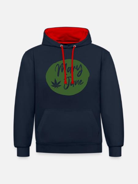 Mary Jane Drop - Contrast hoodie - navy/red