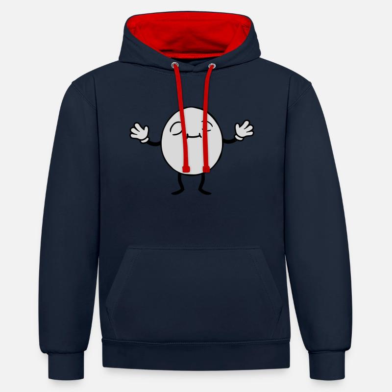 Ei Mann Design - Kontrast-Hoodie - Navy/Rot