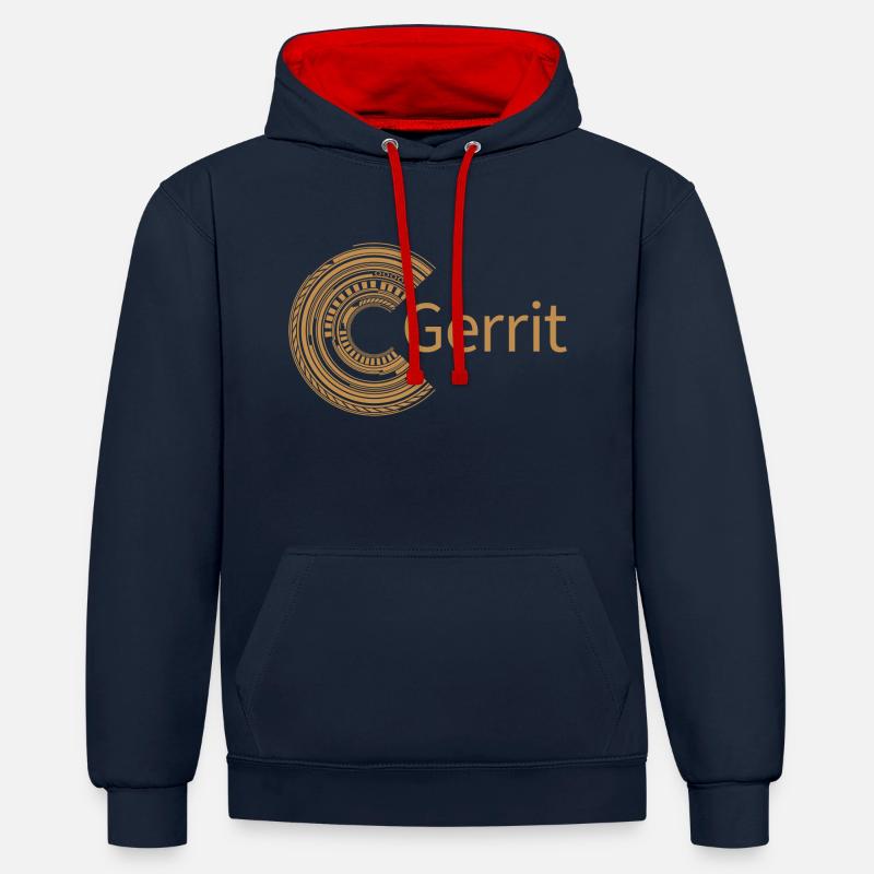 For Gerrit - Contrast hoodie - navy/red