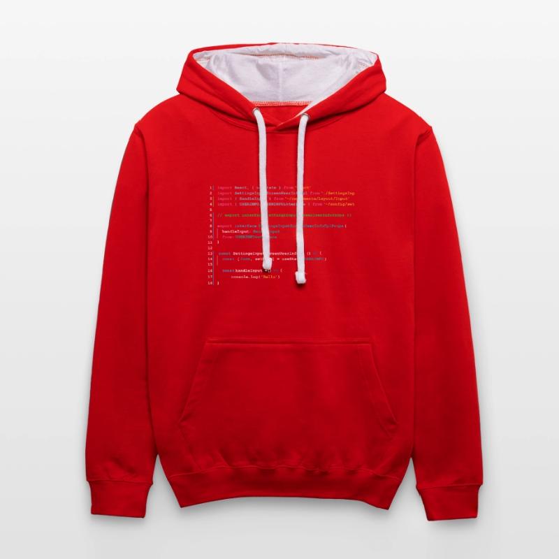 Programmers code in React Kontrast-Hoodie