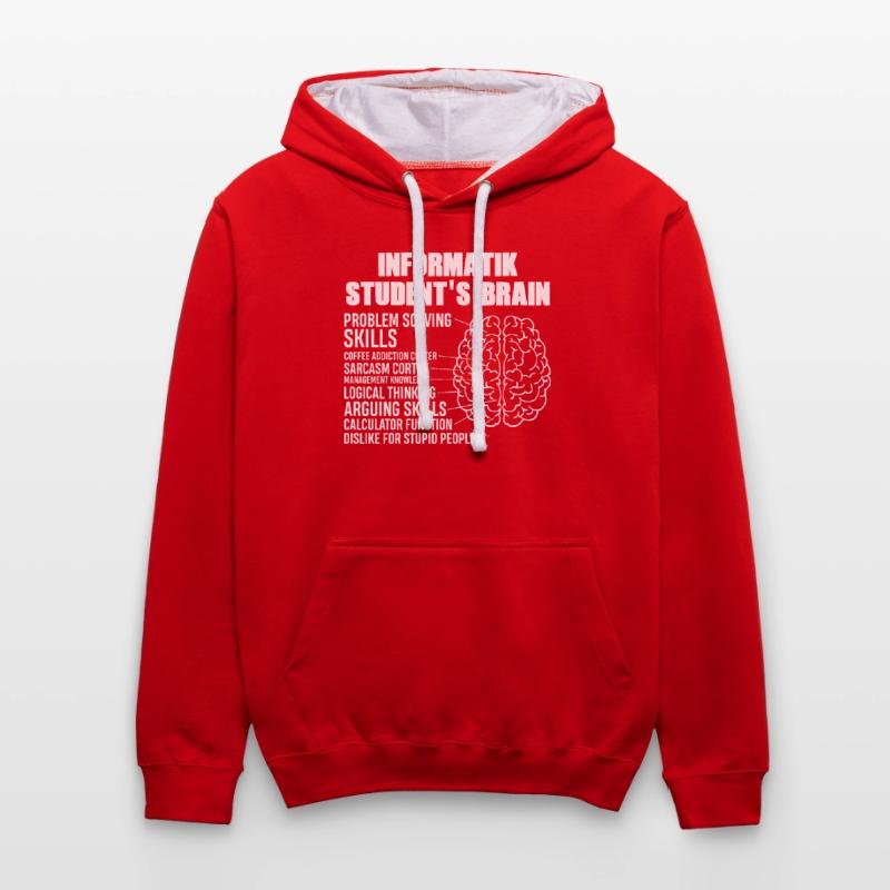 Computer Science Students Brain Contrast hoodie