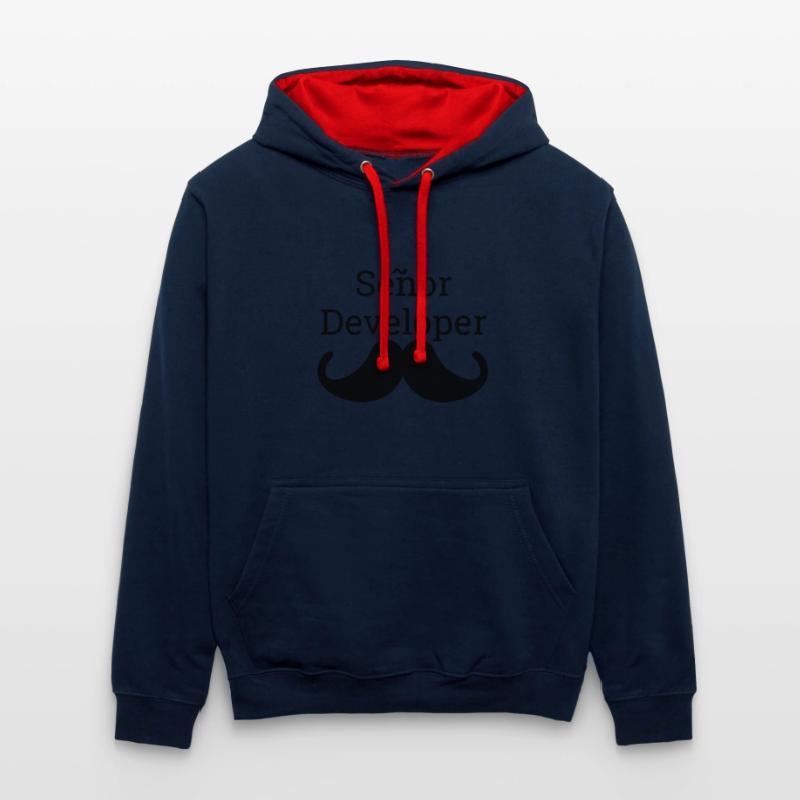 "Senor Developer, Senior Developer" |Programmierer Kontrast-Hoodie