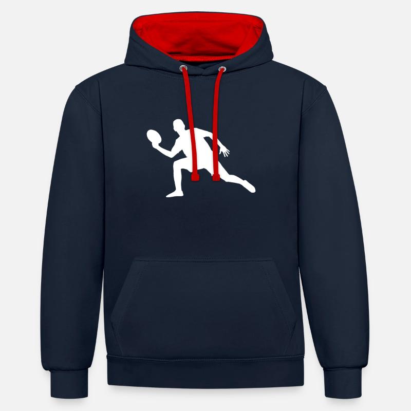 Frisbee Ultimate Frisbee Disc Golf - Sweat à capuche contrasté - bleu marine/rouge