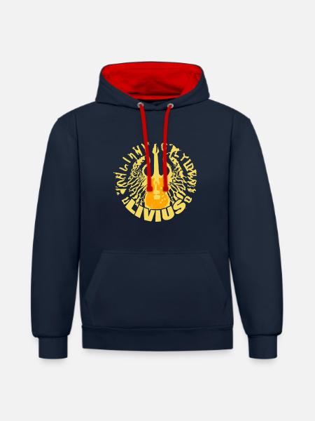 Gift for Livy - Contrast hoodie - navy/red