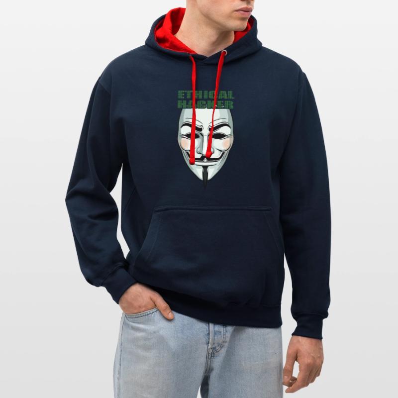 Cybersecurity Art Hacking Lover Computer Nerd Contrast hoodie