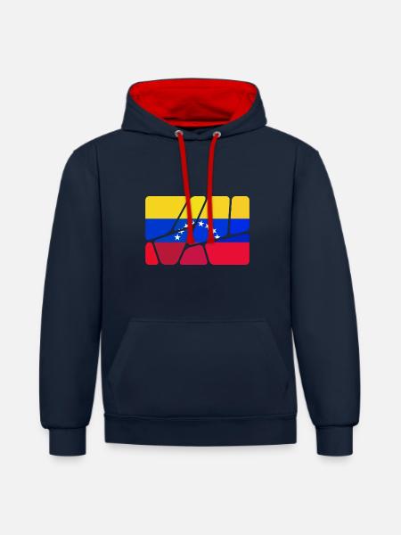 Venezuela Venezuela - Contrast hoodie - navy/red