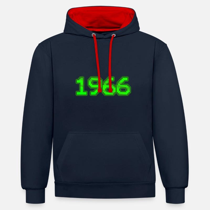 Nerd 1966 - Contrast hoodie - navy/red