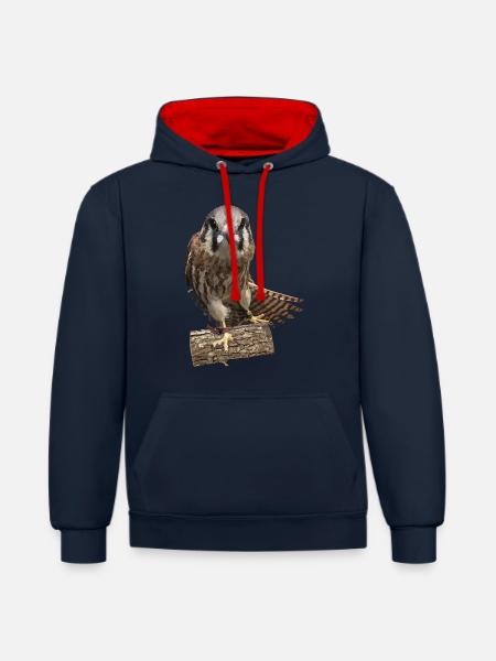 Kestrel - Contrast hoodie - navy/red