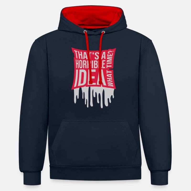 Thats a horrible Idea - Contrast hoodie - navy/red