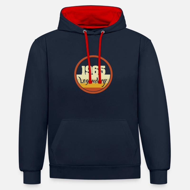 Legendary 1965 - Sweat à capuche contrasté - bleu marine/rouge