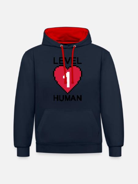 Heart Level 1 - Contrast hoodie - navy/red