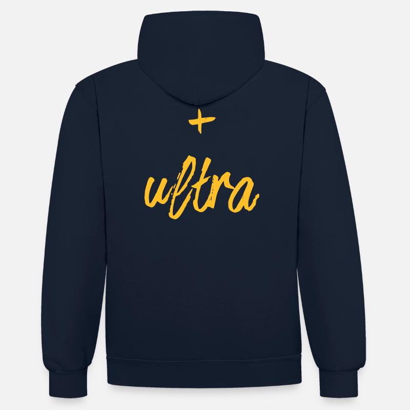 MHA plus ultra I - Kontrast-Hoodie - Navy/Rot