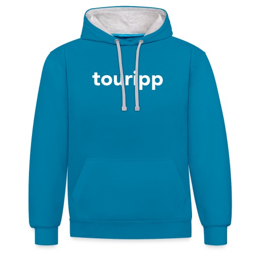 Touripp - Felpa con cappuccio bicromatica