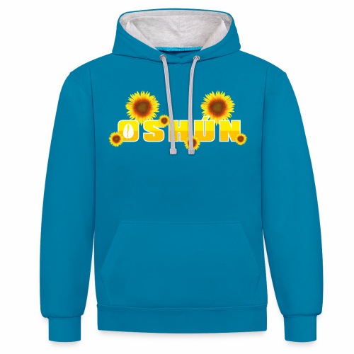 Oshun name and Sunflowers - Contrast hoodie