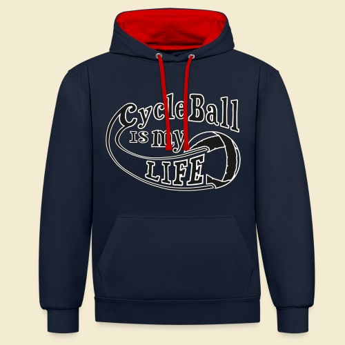 Radball | Cycle Ball is my Life - Kontrast-Hoodie