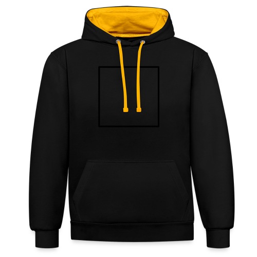 Square t shirt black - Contrast hoodie