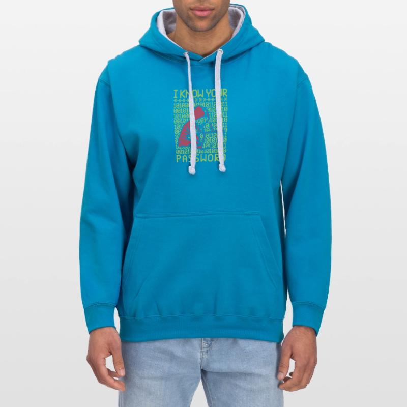 Hacker Hacking Programmer Linux Password Hacker Contrast hoodie