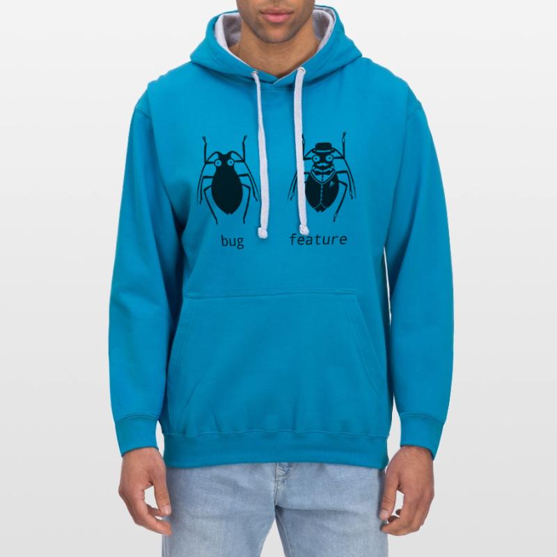 Bug oder feature Kontrast-Hoodie