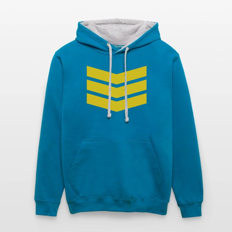 Chevron Stack Bold Pattern Contrast hoodie