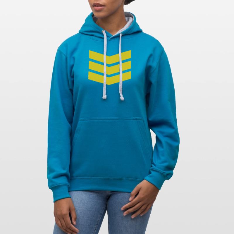 Chevron Stack Bold Pattern Contrast hoodie