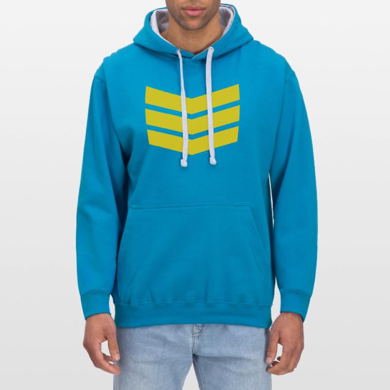 Chevron Stack Bold Pattern Contrast hoodie