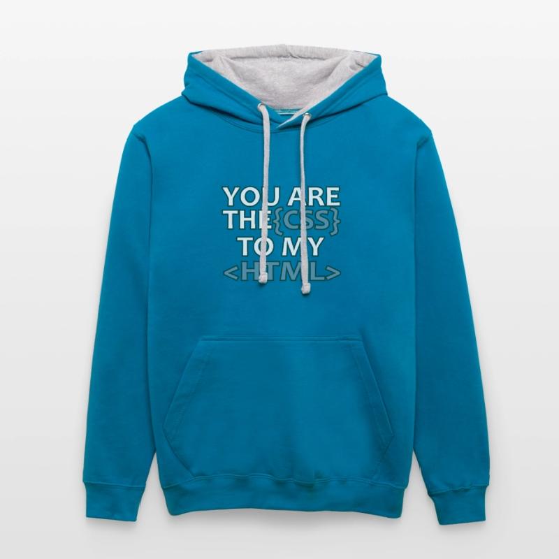 Web developer CSS HTML Informatik Funny gift Contrast hoodie