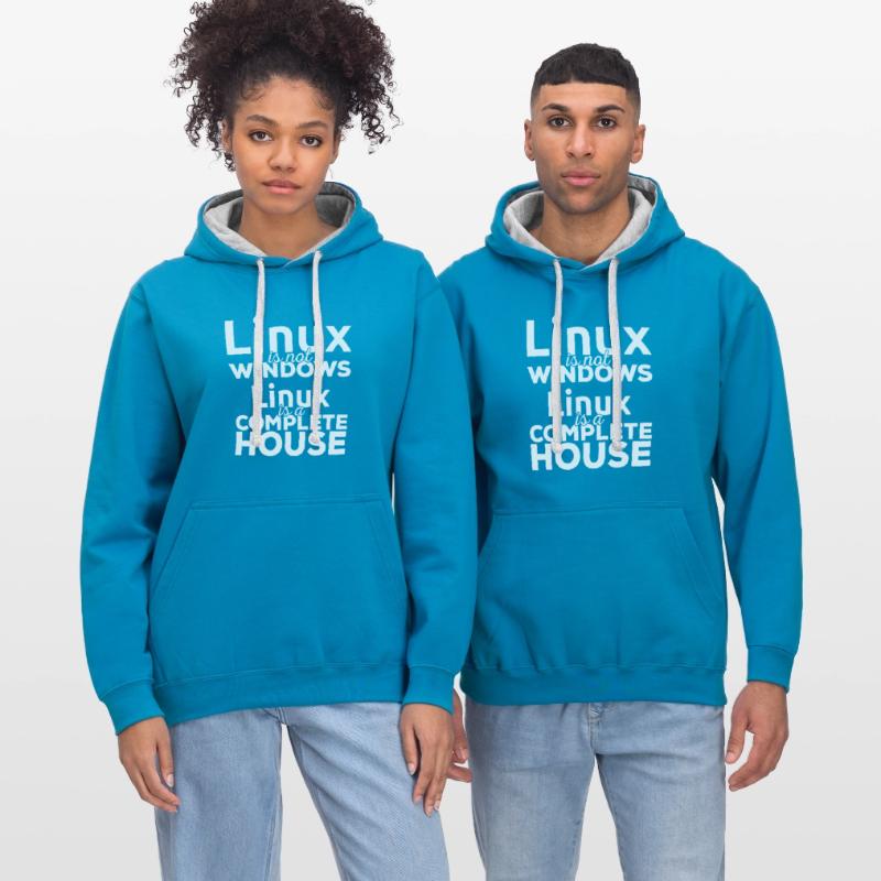 Linux is not Windows! Linux is a complete house! Contrast hoodie
