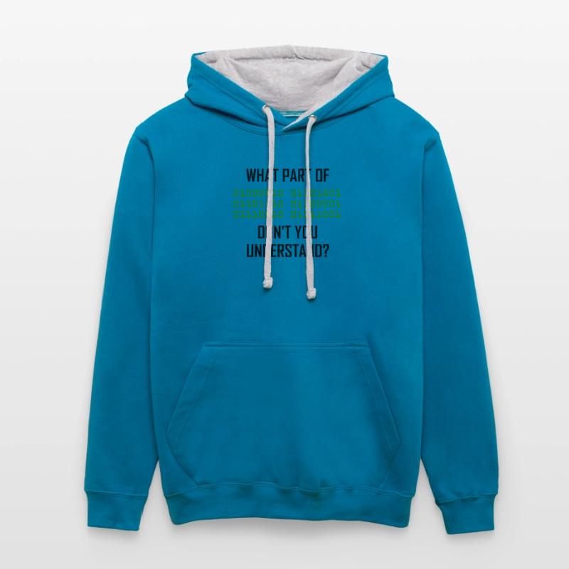 Binary system programmer computer science nerd Contrast hoodie