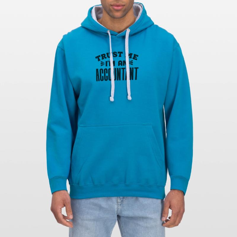 Profession comptable Comptable financier Comptable Sweat à capuche contrasté