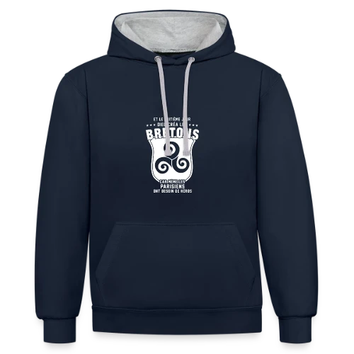 Bretons 8ème Jour - Sweat à capuche contrasté