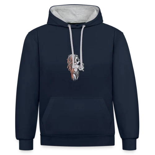 L'Esprit Sauvage Nordique - Sweat à capuche contrasté