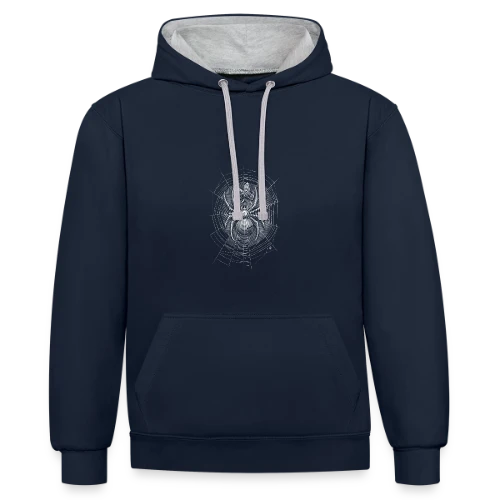 Toile d'Araignée Mystérieuse - Sweat à capuche contrasté