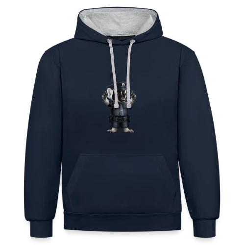 Blaireau Police - Sweat à capuche contrasté
