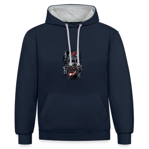 Guerrier Crâne Sauvage - Sweat à capuche contrasté
