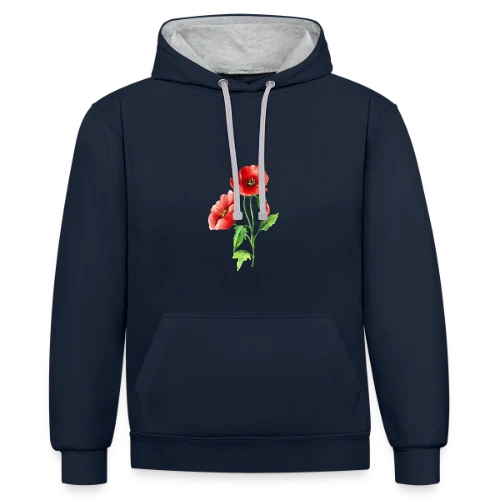 Jardin Fleuri Intemporel - Sweat à capuche contrasté