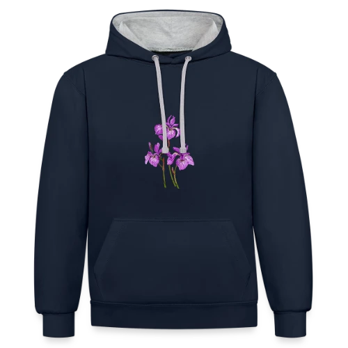 Éclat Floral - Sweat à capuche contrasté