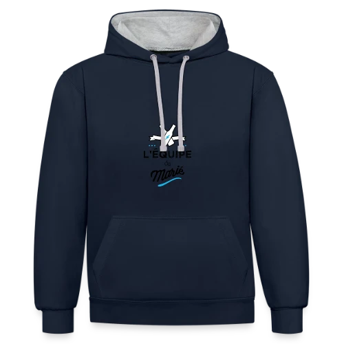 EVG L'Équipe du Marié - Sweat à capuche contrasté