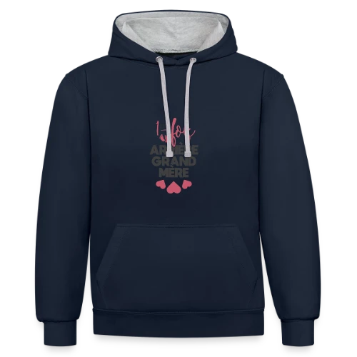 T-shirt Future Arrière-Grand-Mère Fière - Sweat à capuche contrasté