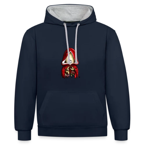 Le Petit Chaperon Poulpe - Sweat à capuche contrasté