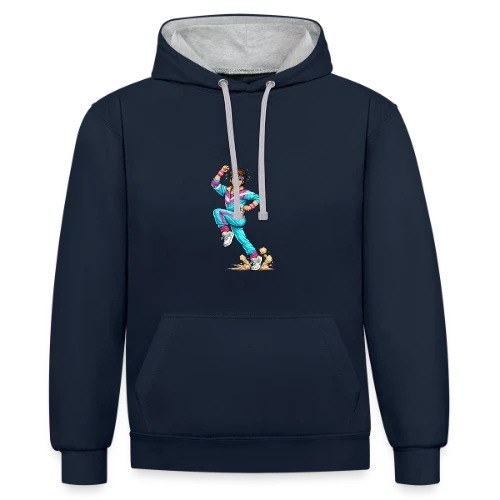 L'Homme Aérobic Déchaîné - Sweat à capuche contrasté