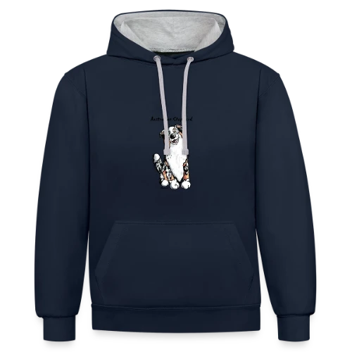 Berger Australien Amusant - Sweat à capuche contrasté