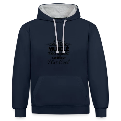 Esprit Musclé & Fitness - Sweat à capuche contrasté