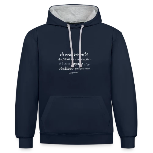Douce Nuit, Beaux Rêves - Sweat à capuche contrasté