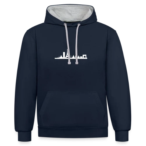 Silhouette Parisienne Élégante - Sweat à capuche contrasté