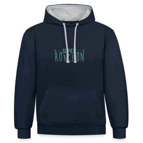 Le Super Ronchon Vert - Sweat à capuche contrasté