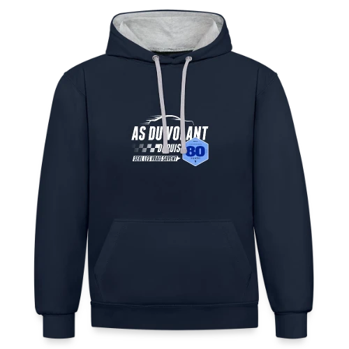 As du Volant depuis 1980 - T-Shirt Humoristique - Sweat à capuche contrasté