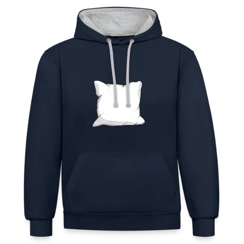Cocon Douillet Blanc - Sweat à capuche contrasté