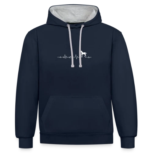 Cheval Élégant Discret - Sweat à capuche contrasté